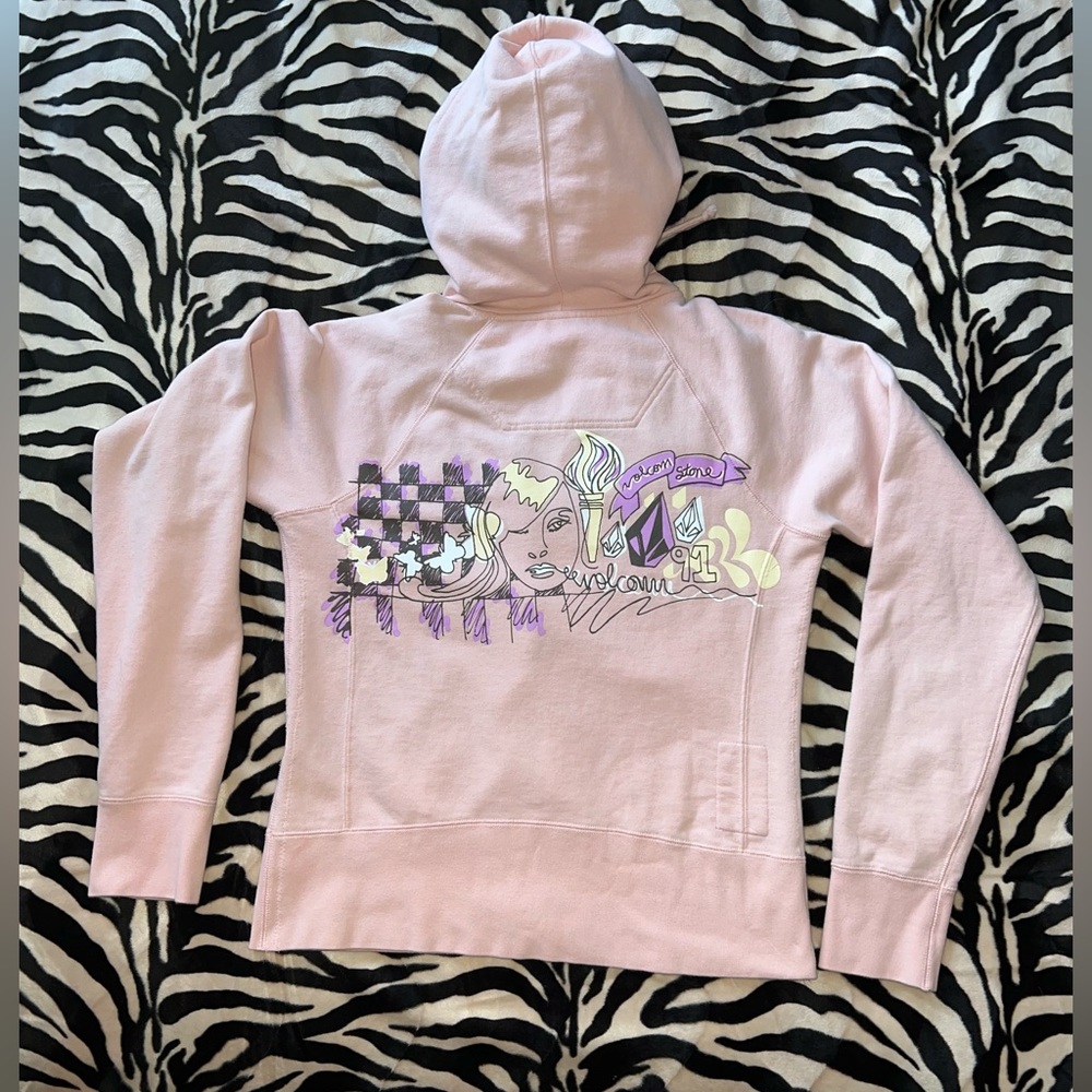 Volcom Featured Artist Zip Hoodie - Y2K/Surf/Skate/Art/Abstract - Junior’s XL